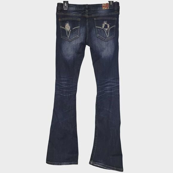 Y2K Vintage Machine Jeans Bootcut Size 7 29W - Picture 3 of 7